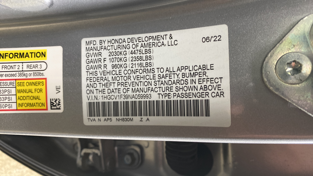 2022 Honda Accord Sport