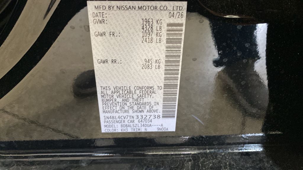 2026 Nissan Altima SR