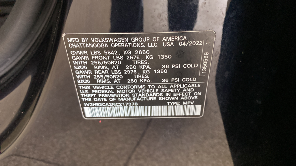 2022 Volkswagen Atlas Cross Sport 3.6L V6 SE w/Technology
