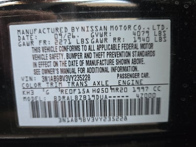 2027 Nissan Sentra S