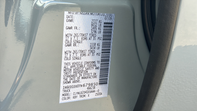 2026 Nissan Frontier PRO-4X