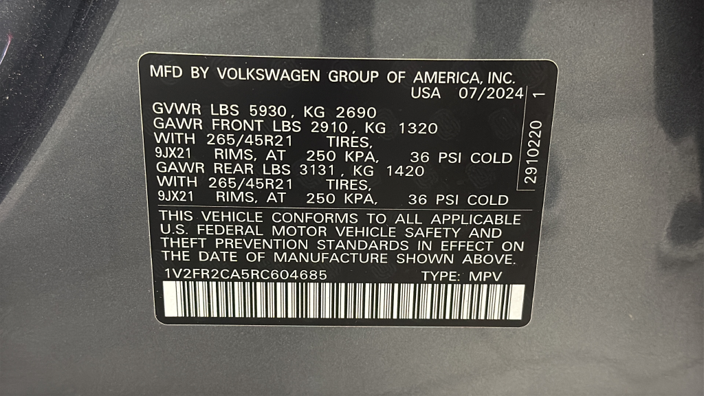 2024 Volkswagen Atlas 2.0T SEL Premium R-Line