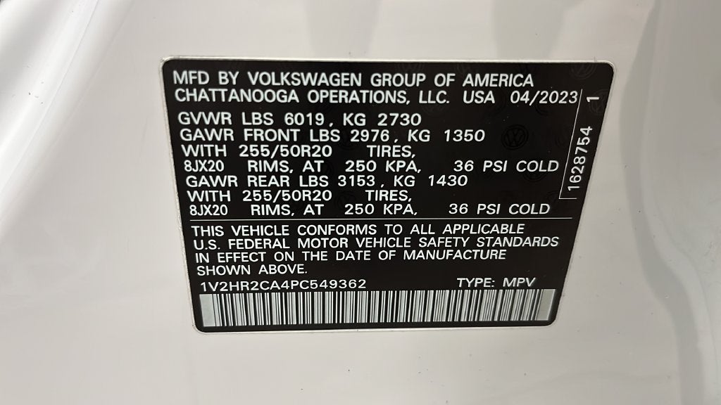 2023 Volkswagen Atlas 3.6L V6 SE w/Technology