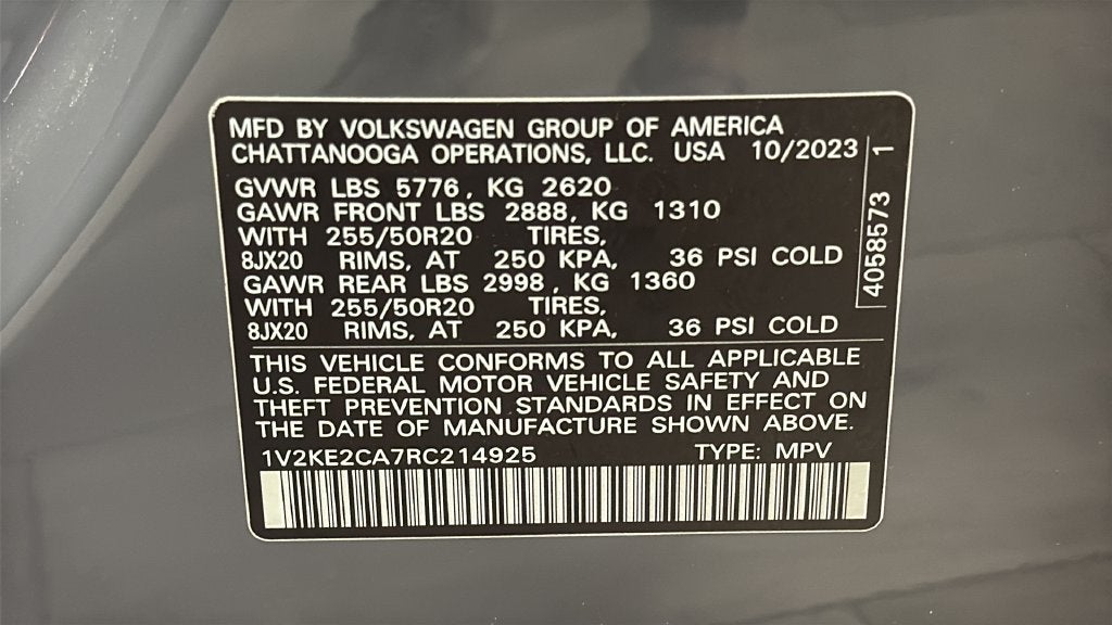 2024 Volkswagen Atlas Cross Sport 2.0T SE w/Technology