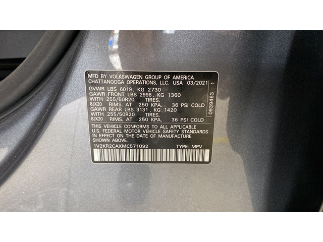2021 Volkswagen Atlas 3.6L V6 SE w/Technology