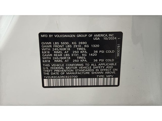 2024 Volkswagen Atlas 2.0T SE