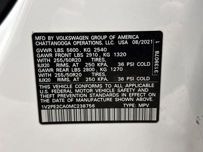 2021 Volkswagen Atlas Cross Sport 3.6L V6 SE w/Technology R-Line