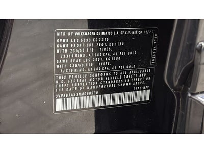 2022 Volkswagen Tiguan 2.0T SE R-Line Black