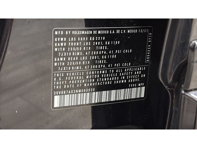2022 Volkswagen Tiguan 2.0T SE R-Line Black