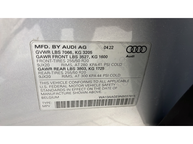 2022 Audi e-tron Sportback S line Prestige quattro
